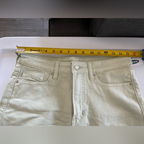 Old Navy|OG Shorts High Rise Denim, Pastel Mint Denim in High Rise—Size 8•••NWT - Picture 9 of 9